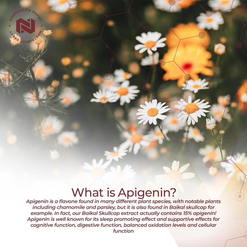 High-Quality Apigenin Capsules | 200mg | 120 Count | >98% Purity | Promotes Stress Management - BoostGo Australia