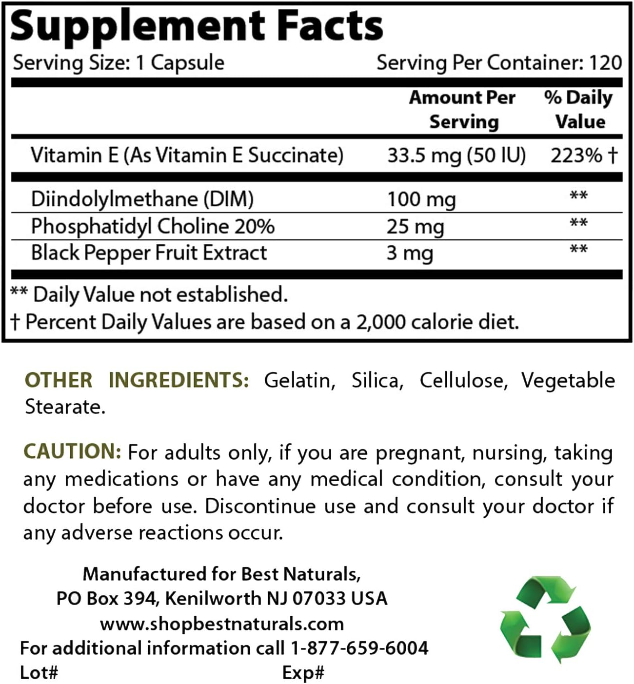 High-Quality Calcium D-Glucarate 200 mg & DIM Supplement 100 mg for Optimal Health