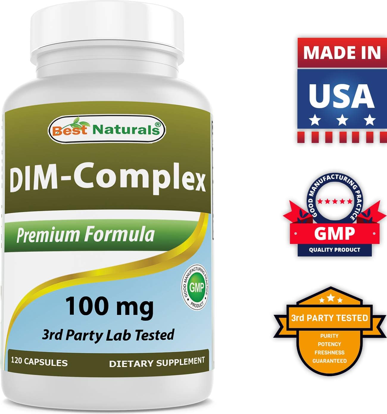 High-Quality Calcium D-Glucarate 200 mg & DIM Supplement 100 mg for Optimal Health