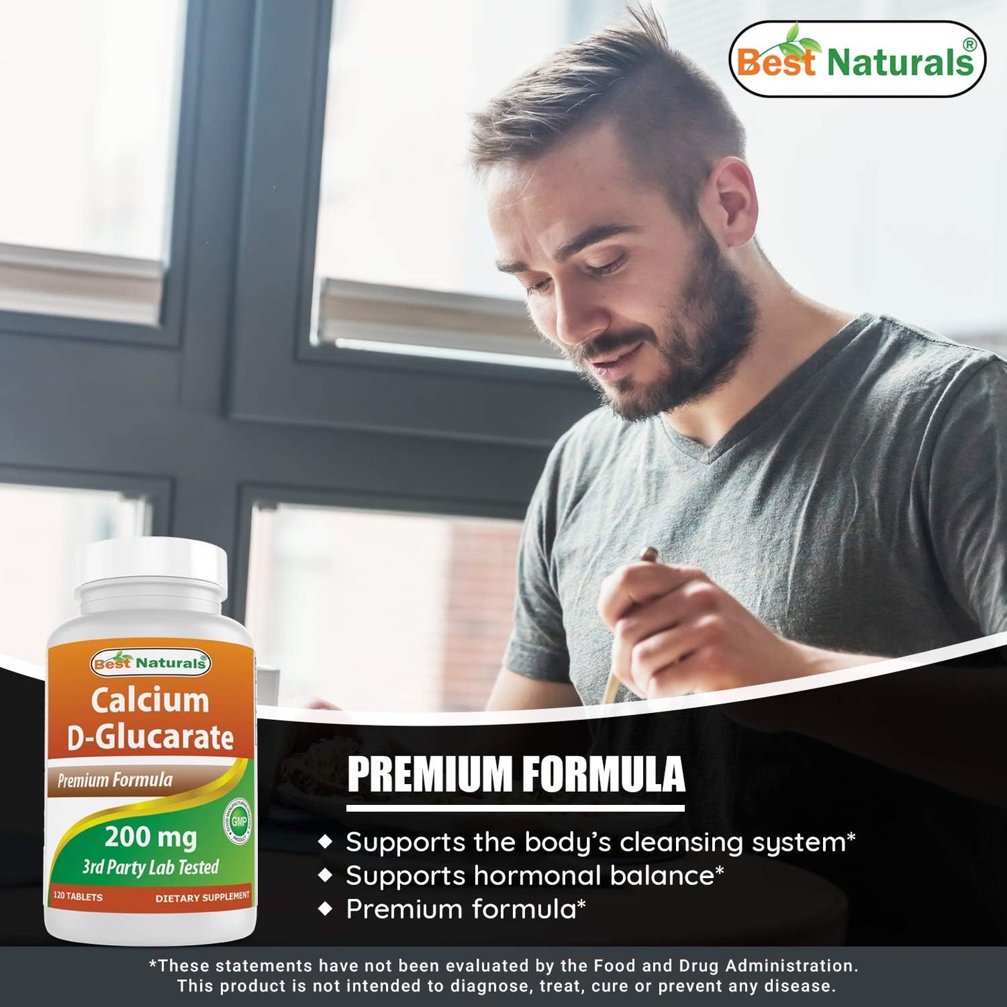High Quality Calcium D-Glucarate 200mg and NAC N-Acetyl-Cysteine 600mg Supplement for Detoxification and Liver Health
