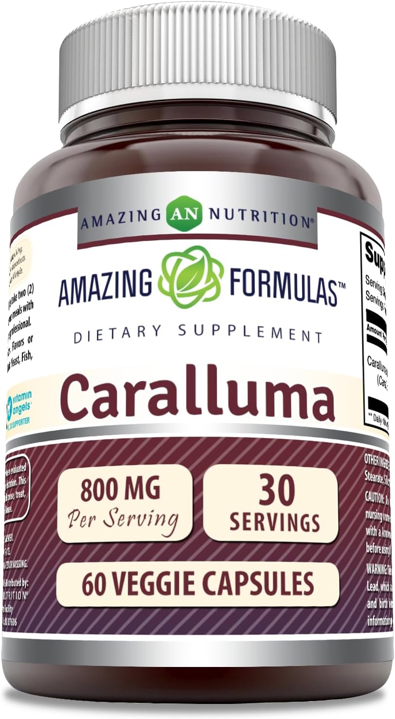 High-Quality Caralluma Supplement | 800 Mg Per Serving | 60 Veggie Capsules | Non-GMO & Gluten-Free | Made in USA by Amazing Nutrition