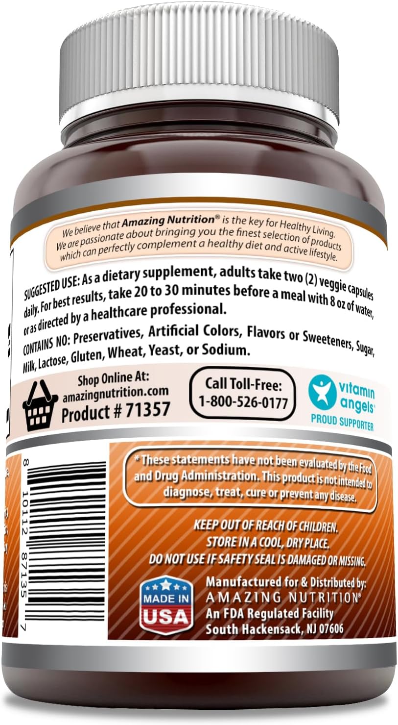 High Quality Ceylon Cinnamon 1200mg Veggie Capsules | Non-GMO & Gluten Free | Made in USA | 120 Count