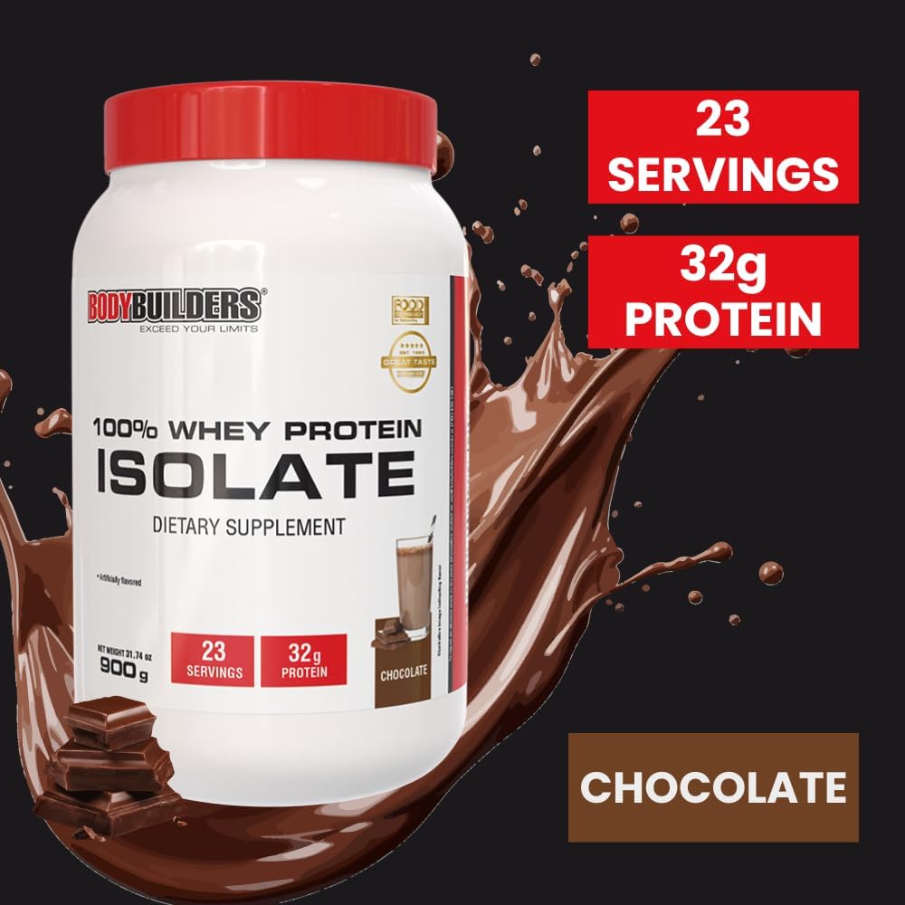 High-Quality Chocolate Flavored 100% Whey Protein Isolate for Bodybuilders (1.98 lbs)