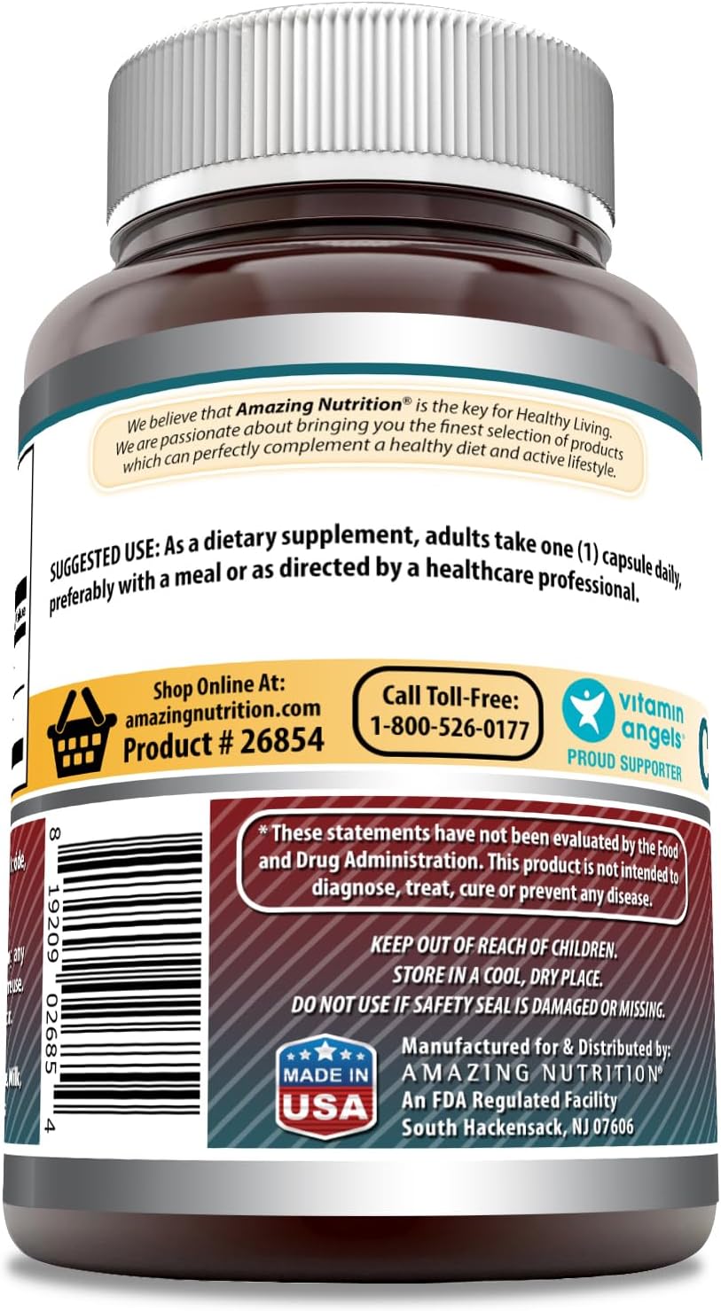 High-Quality Choline & Inositol Supplement - 500mg Capsules, Non-GMO, Gluten-Free, Made in USA - 200 Count Pack