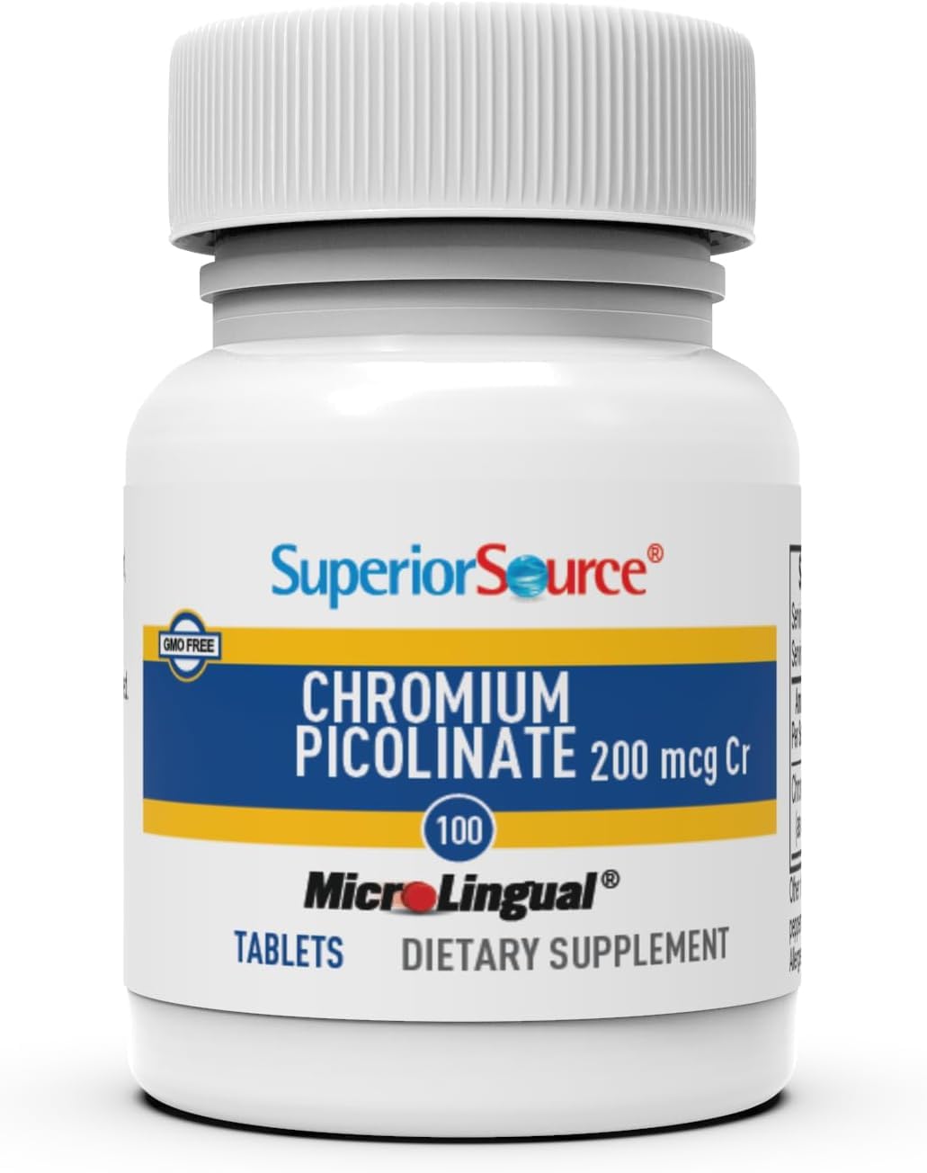 High-Quality Chromium Picolinate Supplement for Sugar Metabolism Support - 500 mcg, 50 Tablets - Men and Women's Health Mineral Aid