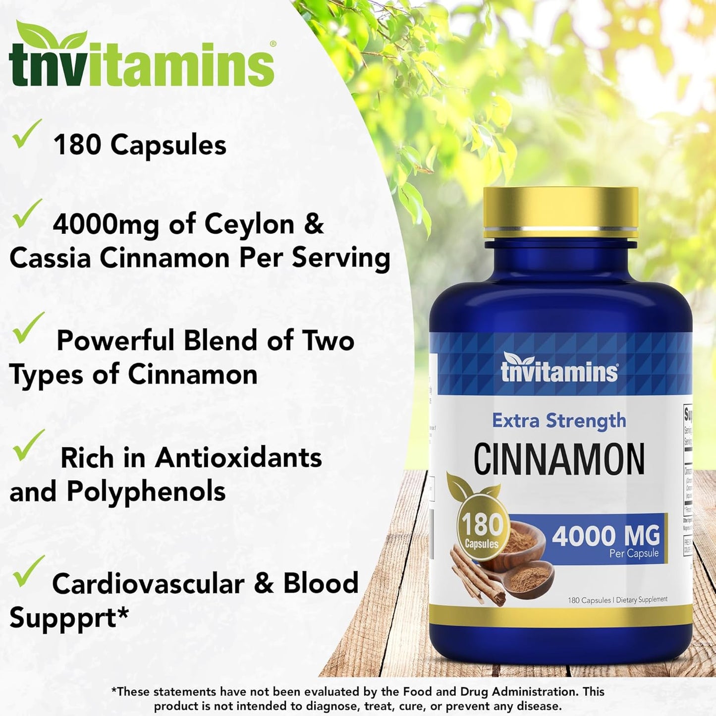 High-Quality Cinnamon Complex with Ceylon Cinnamon for Optimal Health Support