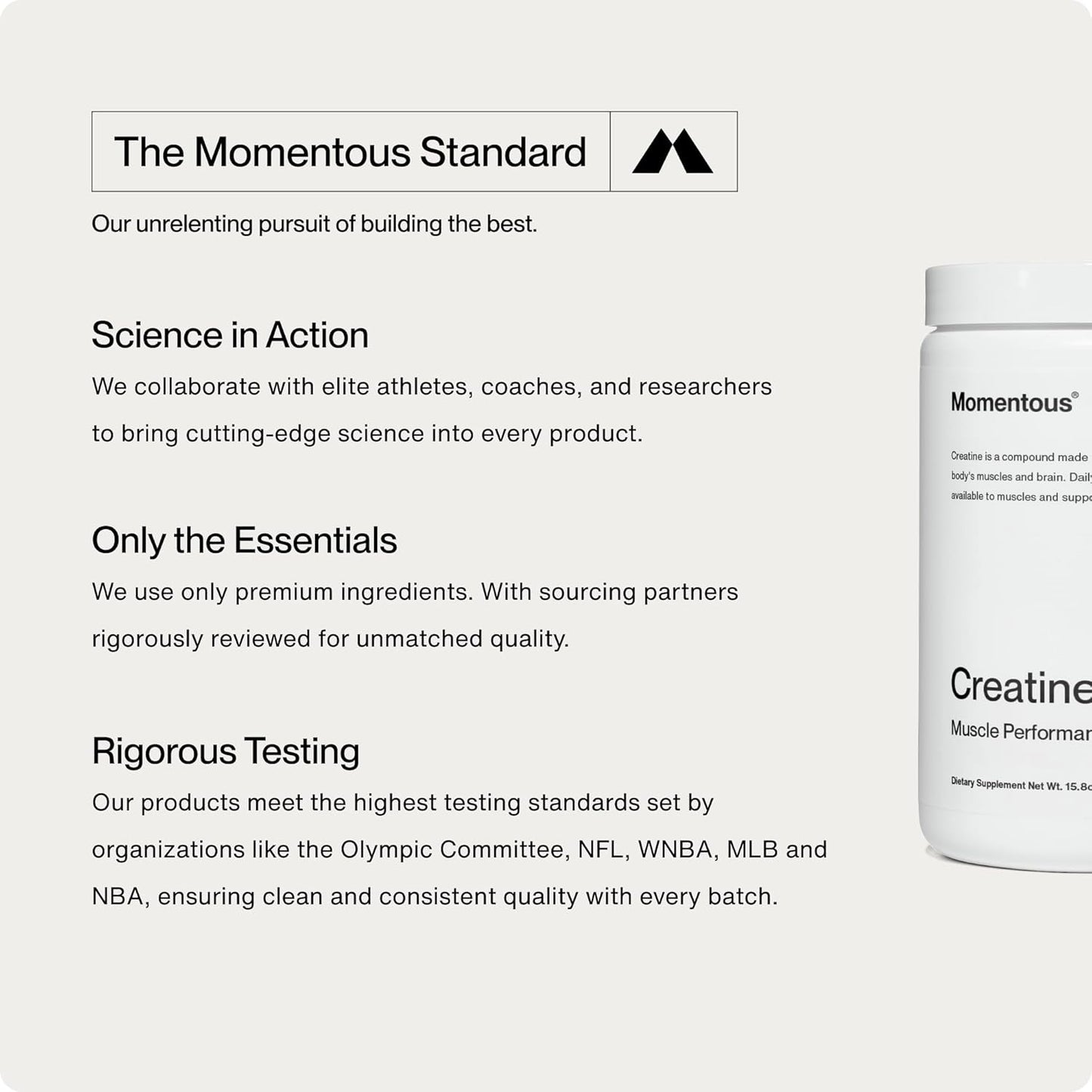 High-Quality Creapure Creatine Monohydrate Powder for Strength, Lean Muscle, & Recovery - 5g per Serving, 90 Servings - Ideal for Men & Women
