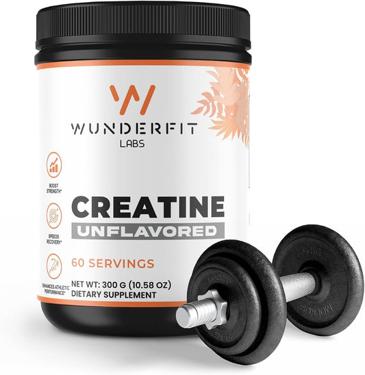High-Quality Creatine Monohydrate Supplement by Wunderfit Labs - Boost Muscle Strength and Performance