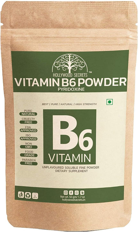 High-Quality Goldy Pyridoxine Powder - 50gm of Vitamin B6