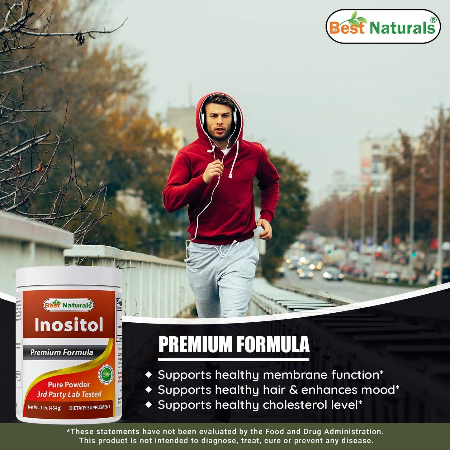High-Quality Inositol Powder 1 Lb with Magnesium Glycinate 425 mg for Optimal Health