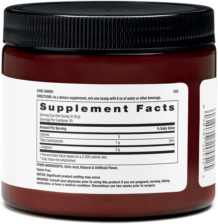 High-Quality L-Arginine Powder for Exercise Fuel & Recovery - 30 Servings