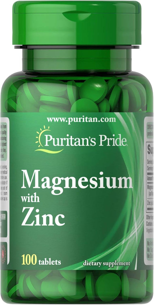 High-Quality Magnesium with Zinc Supplement by Puritan's Pride - BoostGo Australia