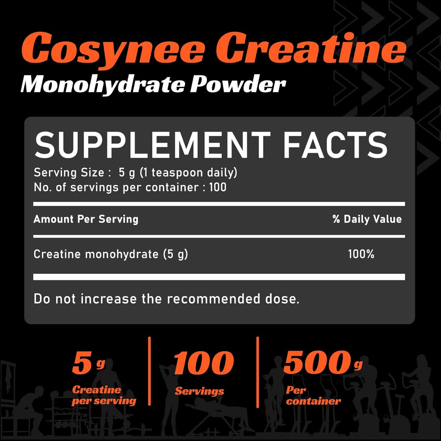 High-Quality Micronized Creatine Monohydrate Powder for Enhanced Energy and Lean Muscle Growth - 17.6oz (500g)