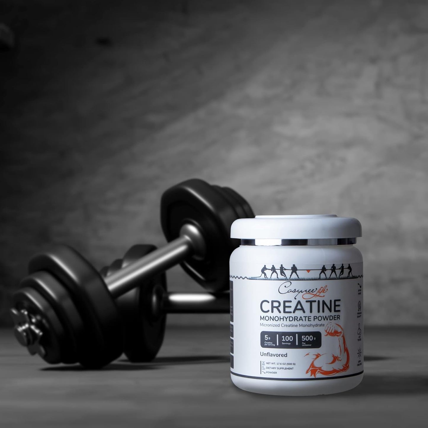 High-Quality Micronized Creatine Monohydrate Powder for Enhanced Energy and Lean Muscle Growth - 17.6oz (500g)