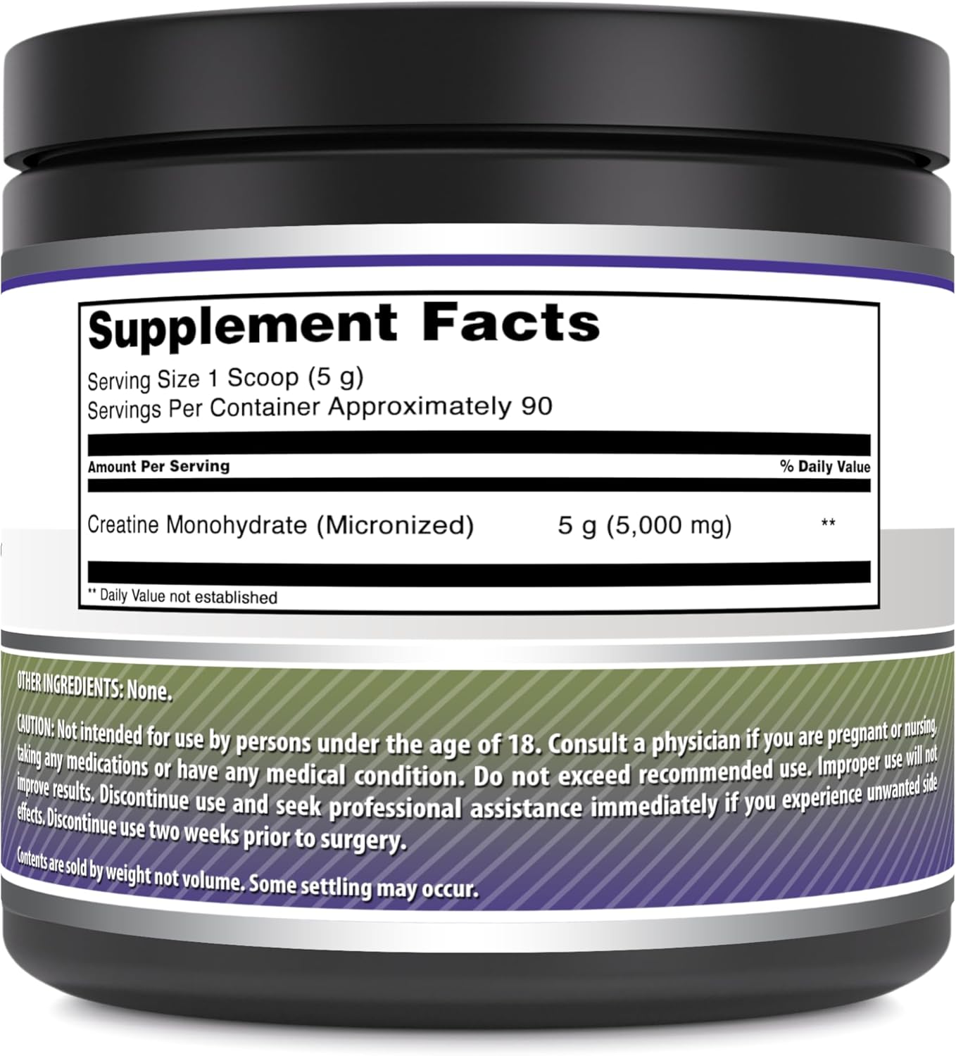 High-Quality Micronized Creatine Monohydrate Supplement | 5000 Mg | Non-GMO | Gluten Free | Made in USA | 1 Lb, Unflavored