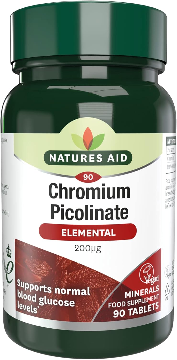 High-Quality Natures Aid Chromium Picolinate Supplement for Balanced Blood Sugar Levels