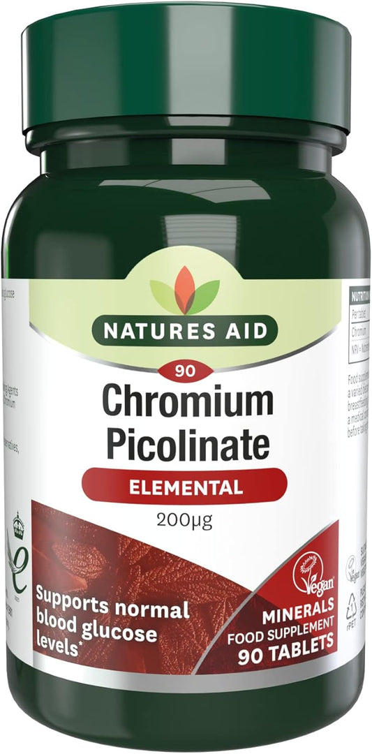 High-Quality Natures Aid Chromium Picolinate Supplement for Balanced Blood Sugar Levels