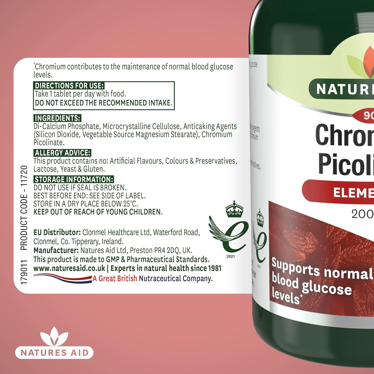 High-Quality Natures Aid Chromium Picolinate Supplement for Balanced Blood Sugar Levels