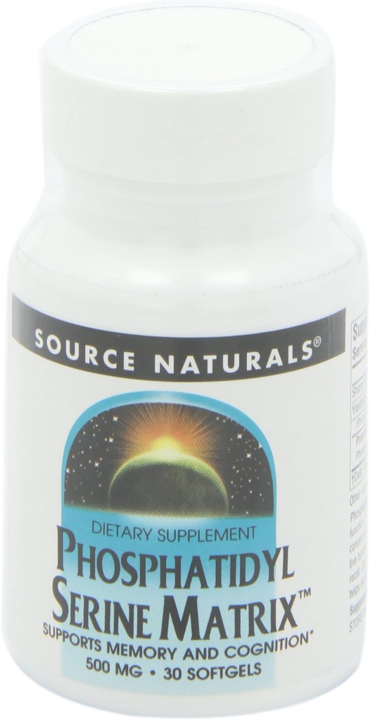 High-Quality Phosphatidyl Serine Matrix Supplement - 500 mg - 30 Softgels by Source Naturals