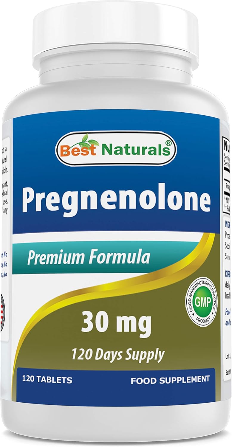 High-Quality Pregnenolone 30 Mg Supplement with Vitamin K2 (MK7) and D3