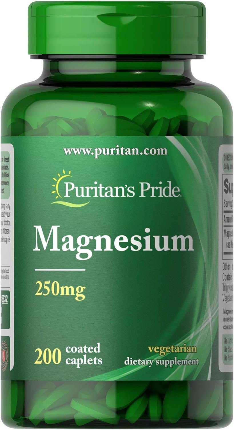 High-Quality Puritan's Pride 250 mg Magnesium Supplement for Overall Health and Wellness