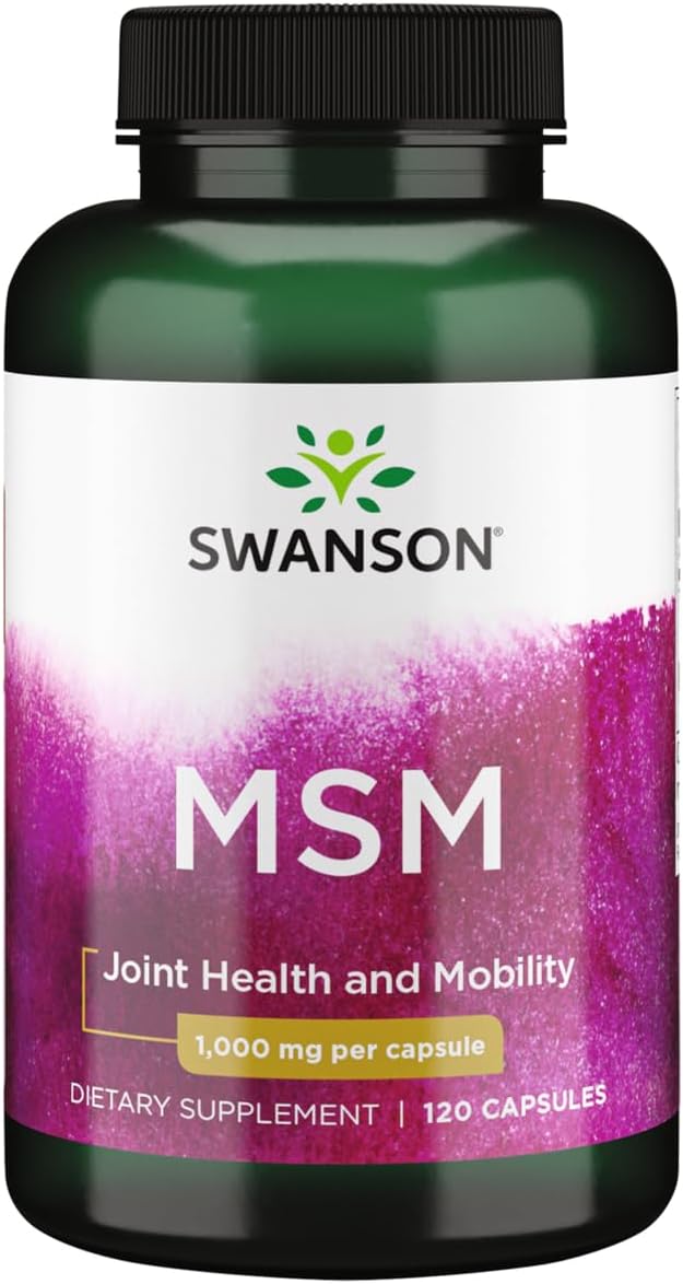 High-Quality Swanson MSM Supplement - 1000mg, 120 Capsules for Joint Health