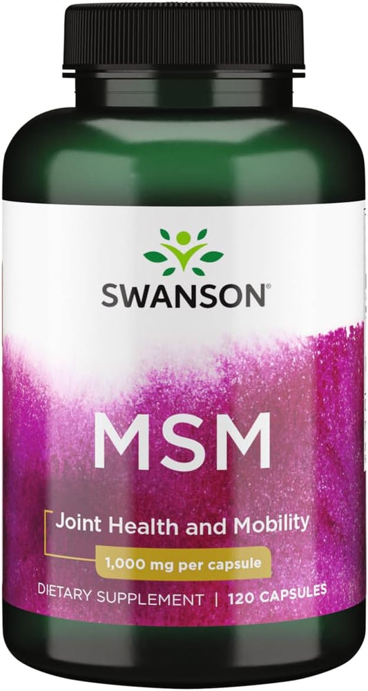 High-Quality Swanson MSM Supplement - 1000mg, 120 Capsules for Joint Health