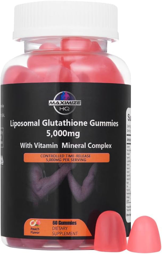 High-Quality Time-Release Glutathione Gummies with Fruit Juice Extract - Supports Vital Body Functions - Gluten-Free Formula