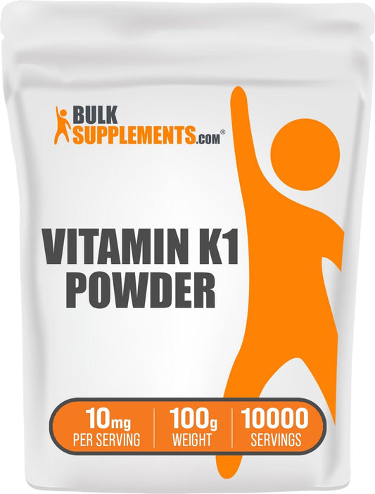 High Quality Vitamin K1 (1%) Powder - Dry Vitamin K Supplement for Dogs (100g / 3.5 oz) | BulkSupplements