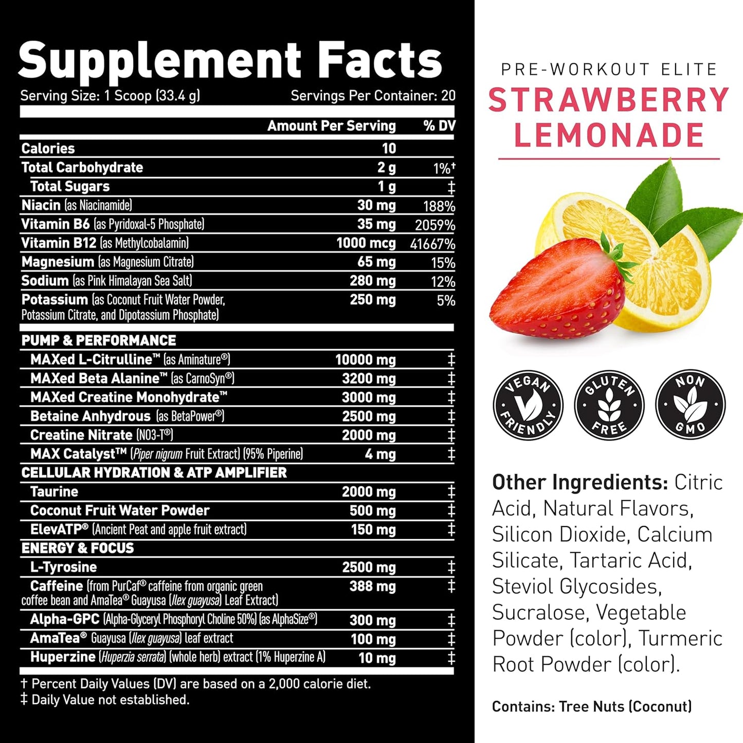 High Stimulant Kaged Pre Workout Powder for Men & Women - Energy & Focus Blend with L-Citrulline, Beta Alanine, Creatine, Organic Caffeine, Strawberry Lemonade Flavor - BoostGo Australia