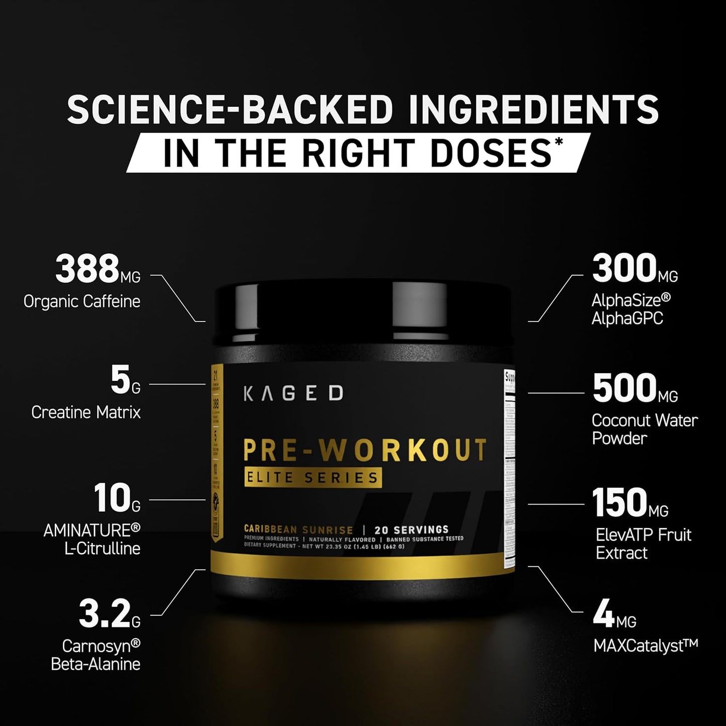 High Stimulant Kaged Pre Workout Powder for Men & Women - Energy & Focus Blend with L-Citrulline, Beta Alanine, Creatine, Organic Caffeine, Strawberry Lemonade Flavor - BoostGo Australia