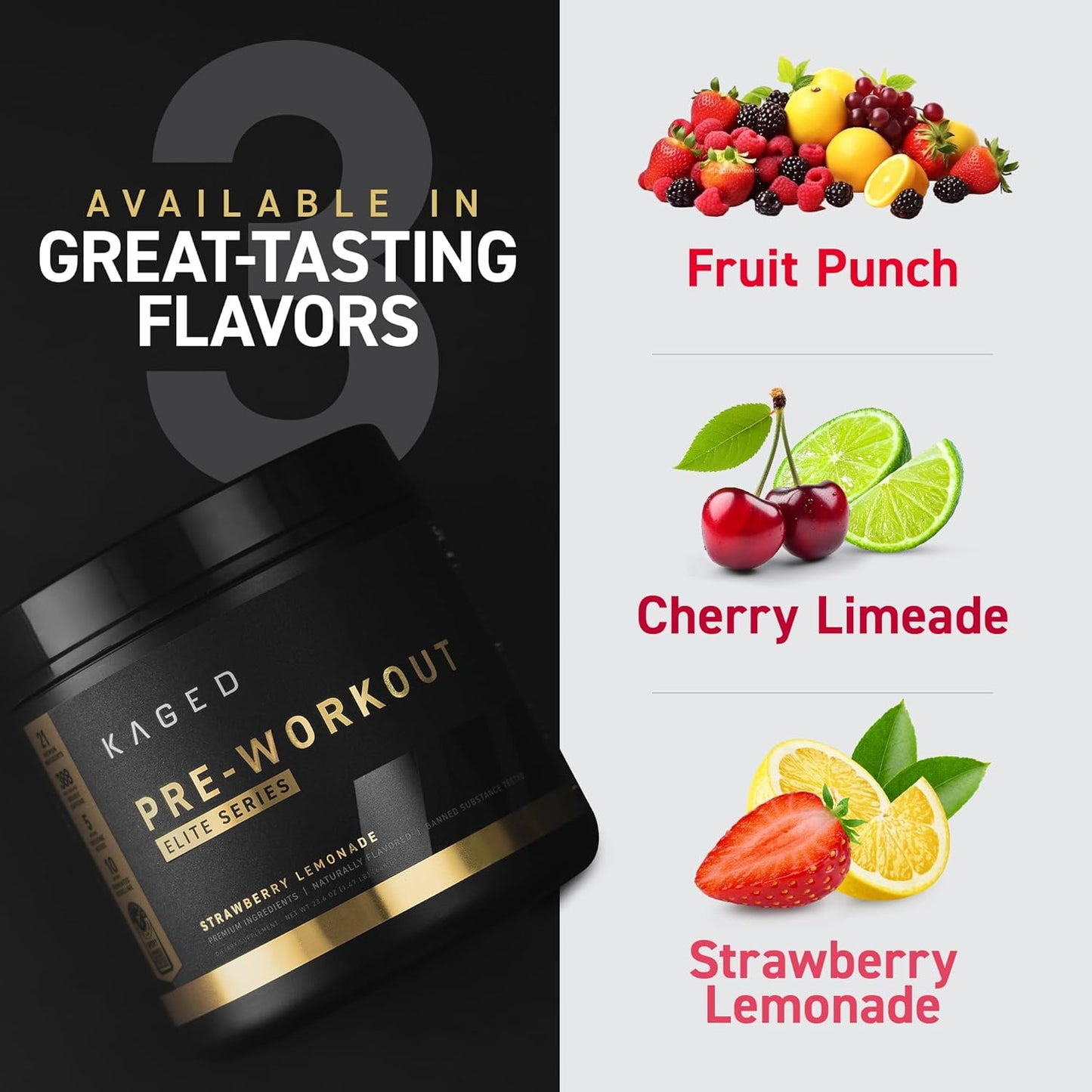 High Stimulant Kaged Pre Workout Powder for Men & Women - Energy & Focus Blend with L-Citrulline, Beta Alanine, Creatine, Organic Caffeine, Strawberry Lemonade Flavor - BoostGo Australia