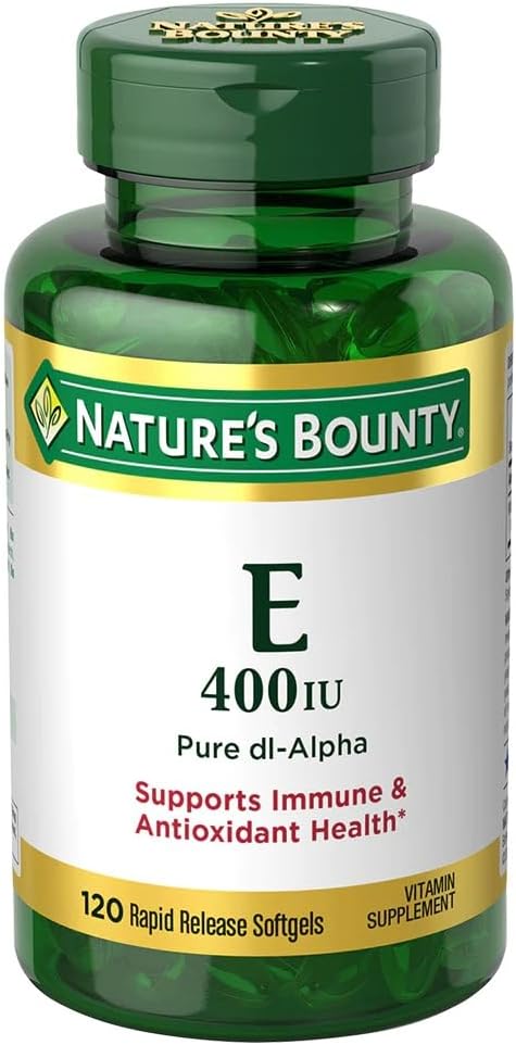 High Strength 180mg Vitamin E Softgels, 120 Count - Pure dI-Alpha Formula from Nature's Bounty