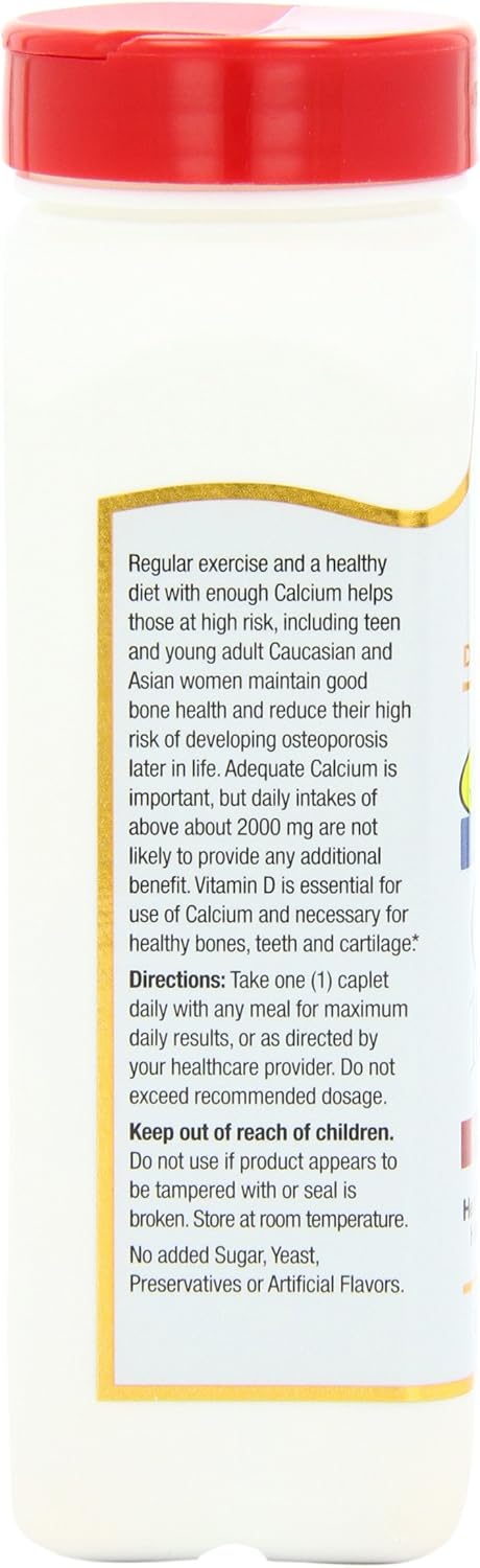 High Strength 21st Century Calcium with Vitamin D, 360 Tablets for Bone Health - Pack of 4