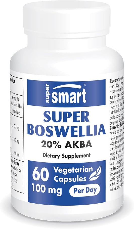 High Strength ApresFlex Boswellia Serrata Supplement - 100mg per Day - Patented Extract - Non-GMO & Gluten Free - 60 Capsules