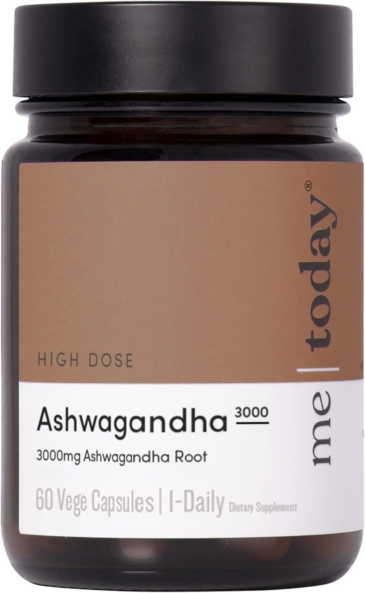 High Strength Ashwagandha Supplements for Stress Relief & Mental Support - Vegetarian Capsules (60 Count)
