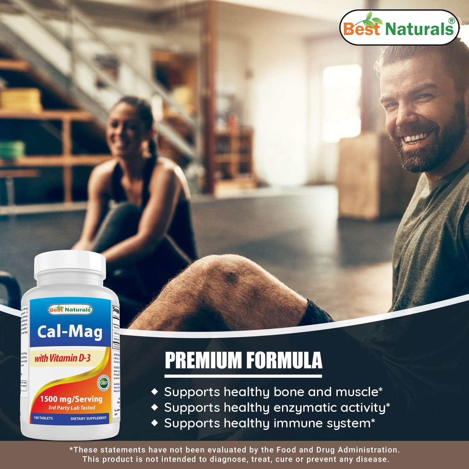 High Strength Calcium Magnesium with Vitamin D3 1500mg - 540 Tablets - Triple Pack