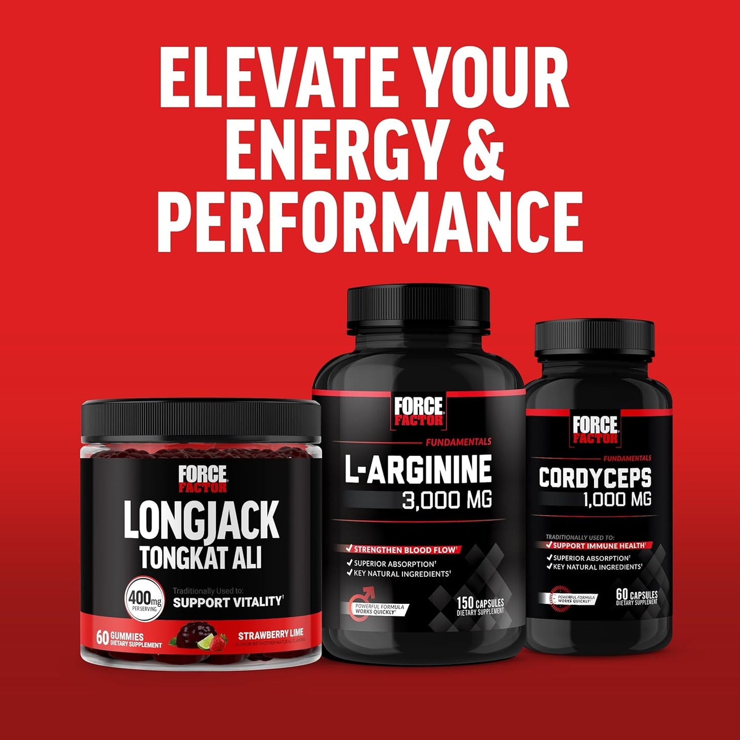 High Strength Cordyceps Capsules with 1000mg Extract & BioPerine for Vitality - 60 Capsules