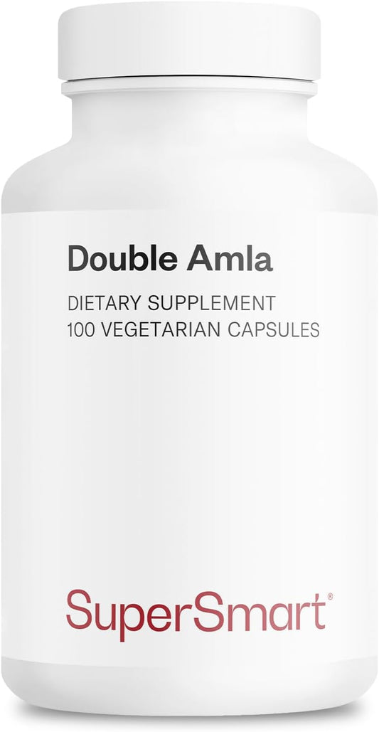 High Strength Double AMLA Supplement with Fresh Indian Gooseberry Extract - Patented Formula - Non-GMO & Gluten Free - 100 Vegetarian Capsules