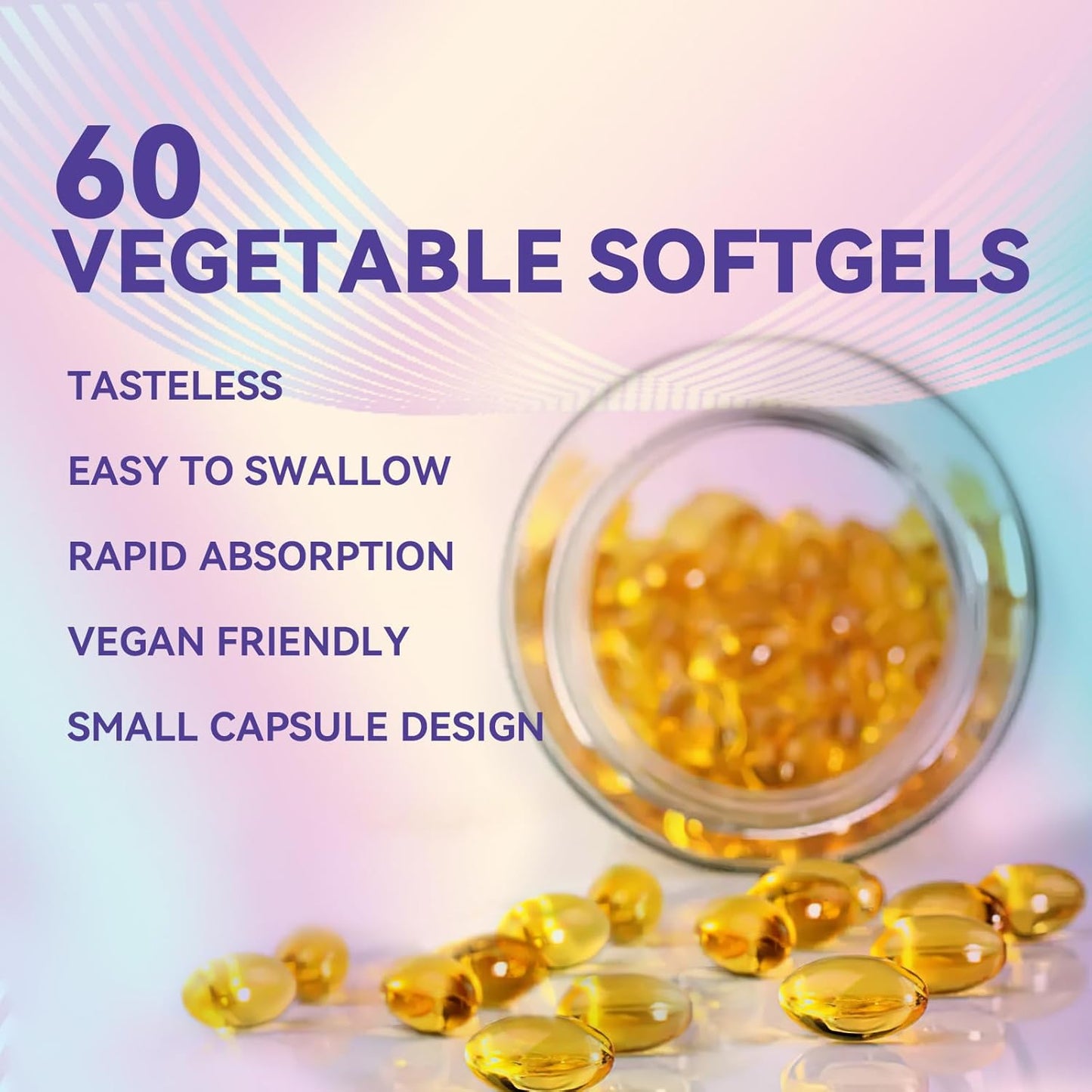 High Strength Hyaluronic Acid Supplements for Skin, Joints, Eyes, Hair & Nails - 850mg Capsules, 60 Softgels, Pack of 3