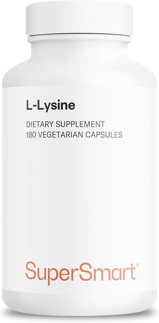High Strength L-Lysine Supplement - 6000mg Daily Dosage - Non-GMO & Gluten Free - 180 Capsules