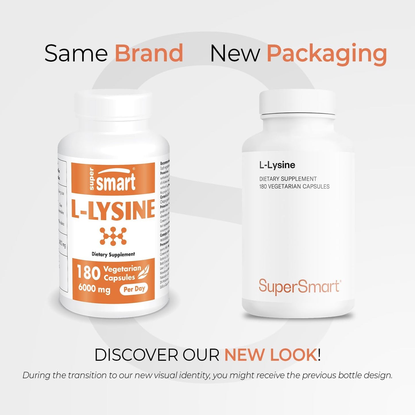 High Strength L-Lysine Supplement - 6000mg Daily Dosage - Non-GMO & Gluten Free - 180 Capsules