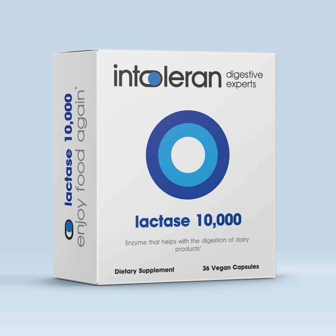 High Strength Lactase Enzyme Supplement - 36 Capsules | Helps Digest Lactose & Dairy | Fast Acting & Vegan | Low FODMAP Formula