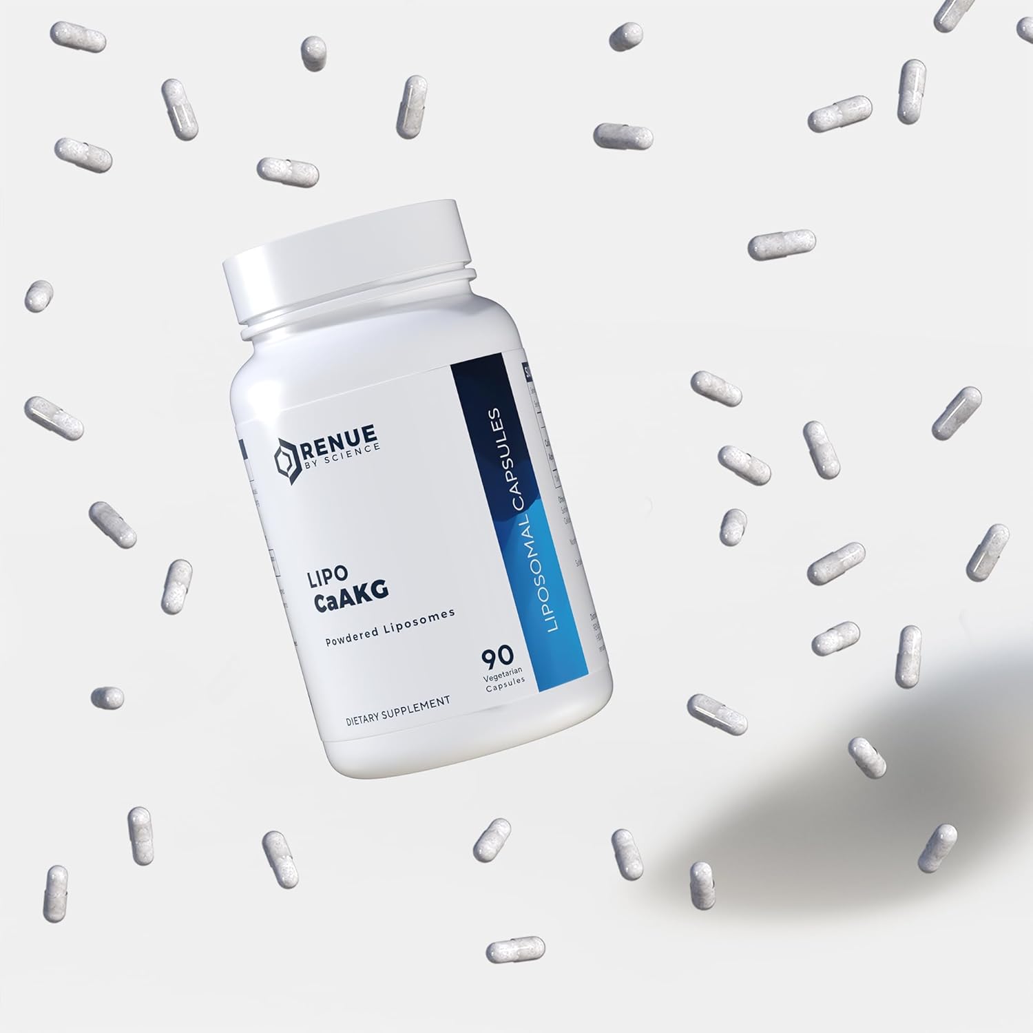 High Strength Liposomal Calcium AKG Supplement by RENUE | 90 Capsules - 300mg per Serving | Non-GMO & Made in USA - BoostGo Australia