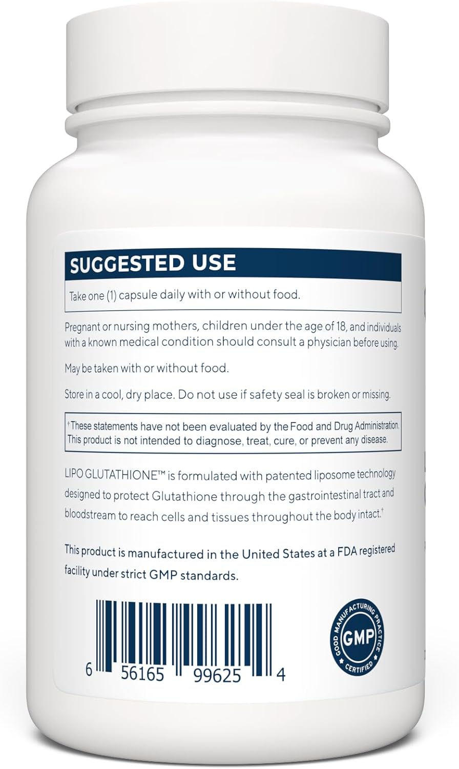 High Strength Liposomal Glutathione Supplement | 90 Capsules - 130mg per Serving | Non-GMO & Third-Party Tested | Made in USA