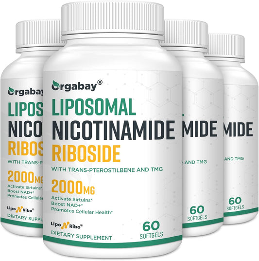 High Strength Liposomal Nicotinamide Riboside 2000 MG with TMG and Pterostilbene for NAD+ Boost, Anti-Aging Support, 240 Capsules