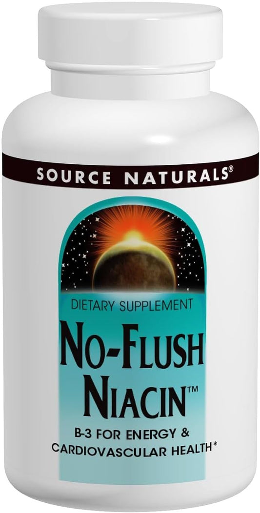High Strength No-Flush Niacin Supplement - Source Naturals, 500 mg