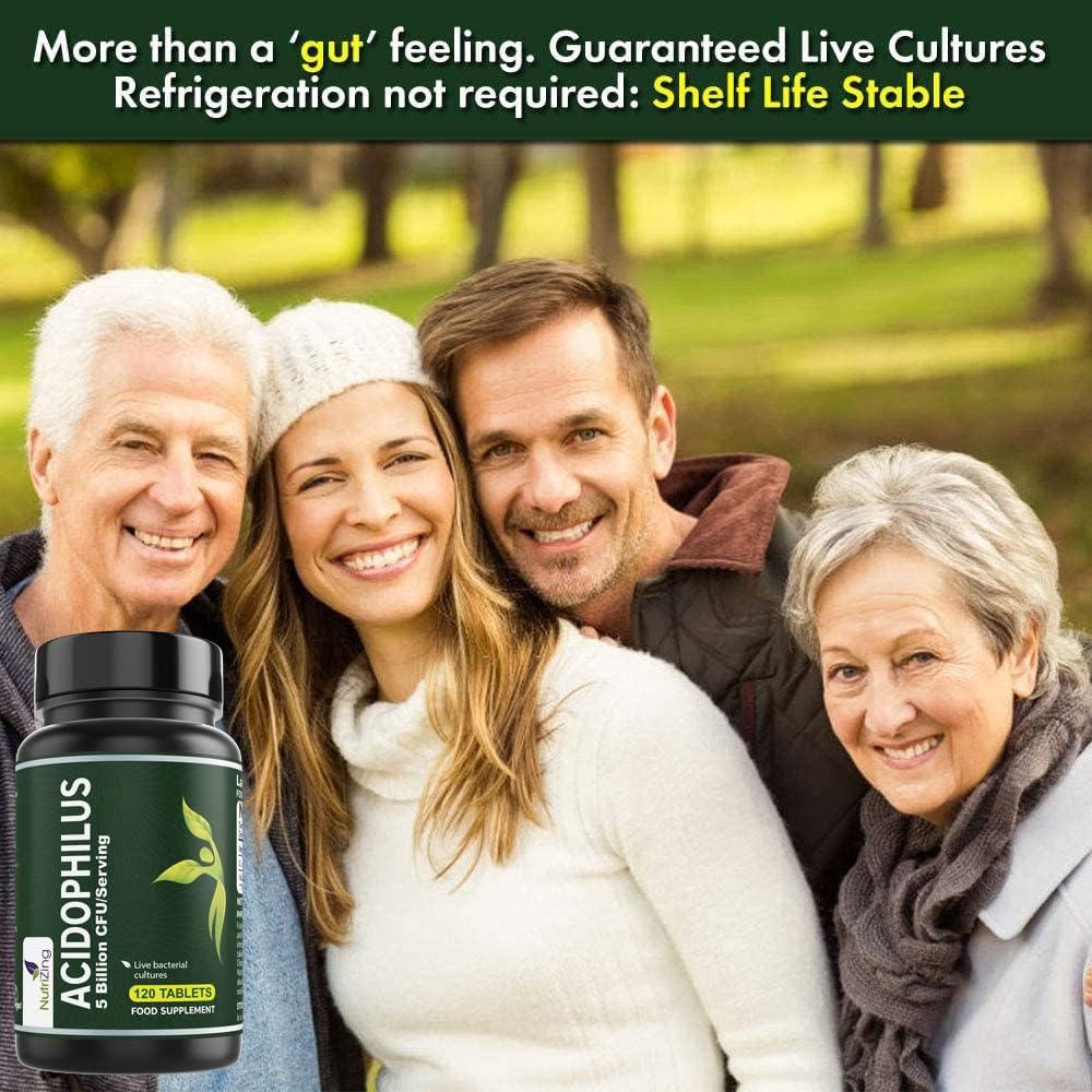 High Strength NutriZing Lactobacillus Acidophilus Supplement - 5 Billion CFU per Serving