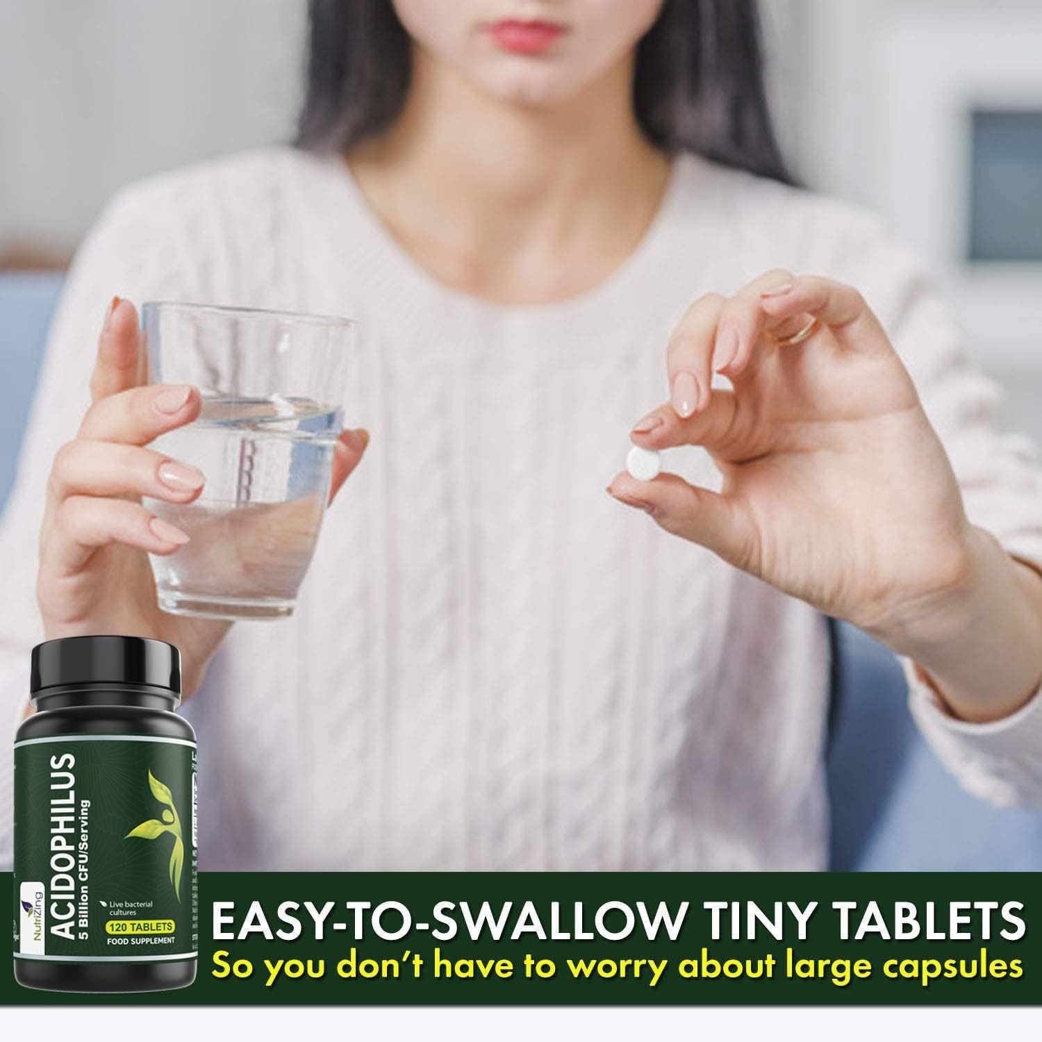 High Strength NutriZing Lactobacillus Acidophilus Supplement - 5 Billion CFU per Serving