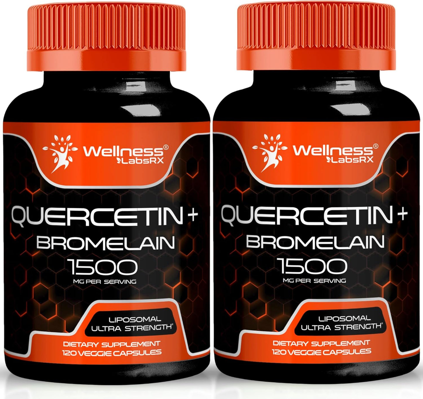 High Strength Quercetin with Bromelain Supplement for Immune & Heart Health - 1500mg Capsules for Men and Women - Supports Joint & Respiratory Health - 240 Count